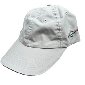 Greg Norman Play Dry Golf Hat Adjustable Gray Shark Logo Performance Cap